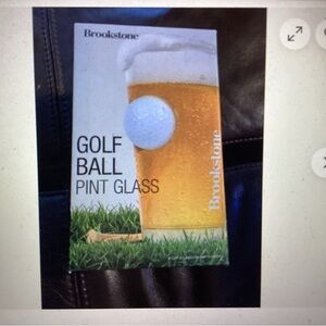 Brookstone Golf Ball Pint Glass